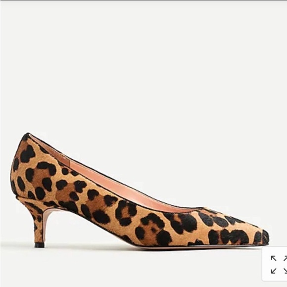 Jcrew NWT NWB Leopard Print calf hair kitten Heels pump - Picture 4 of 8